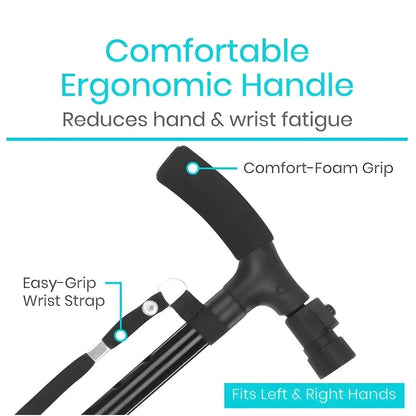 SecureStep Cane – LED + Fall Alert