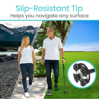 SecureStep Cane – LED + Fall Alert