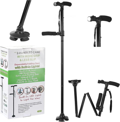 SecureStep Cane – LED + Fall Alert