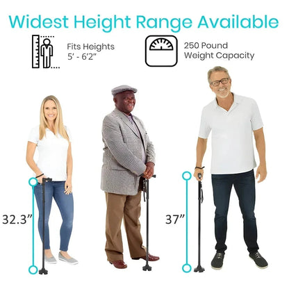 SecureStep Cane – LED + Fall Alert