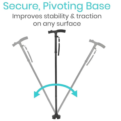 SecureStep Cane – LED + Fall Alert