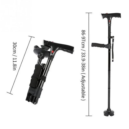 SecureStep Cane – LED + Fall Alert